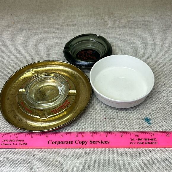 3 peice set Vintage advertising ashtray bundle - Picture 1 of 11